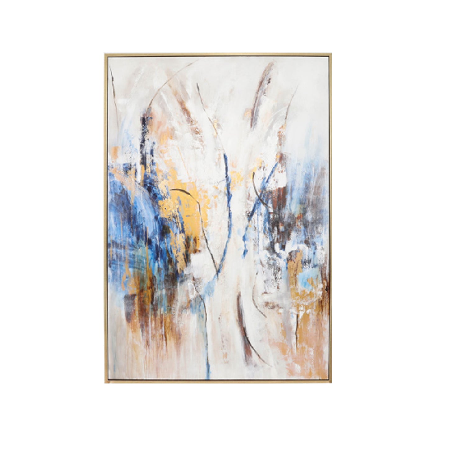 Framed Hand Painted Abstract Canvas, 74x50