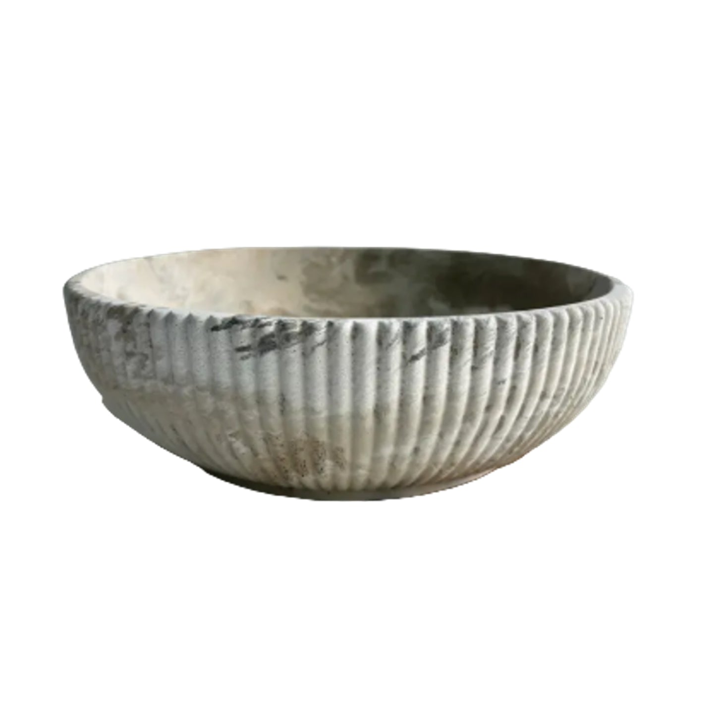 Fluted Concrete Bowl