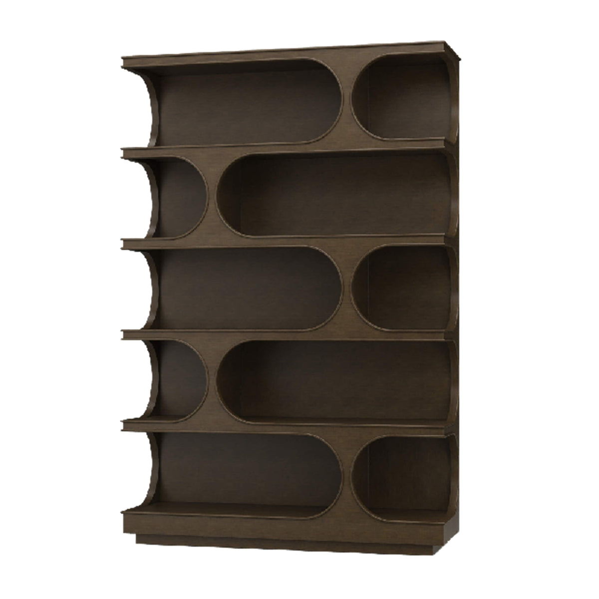 Vannes Crescent Bookcase in Straw