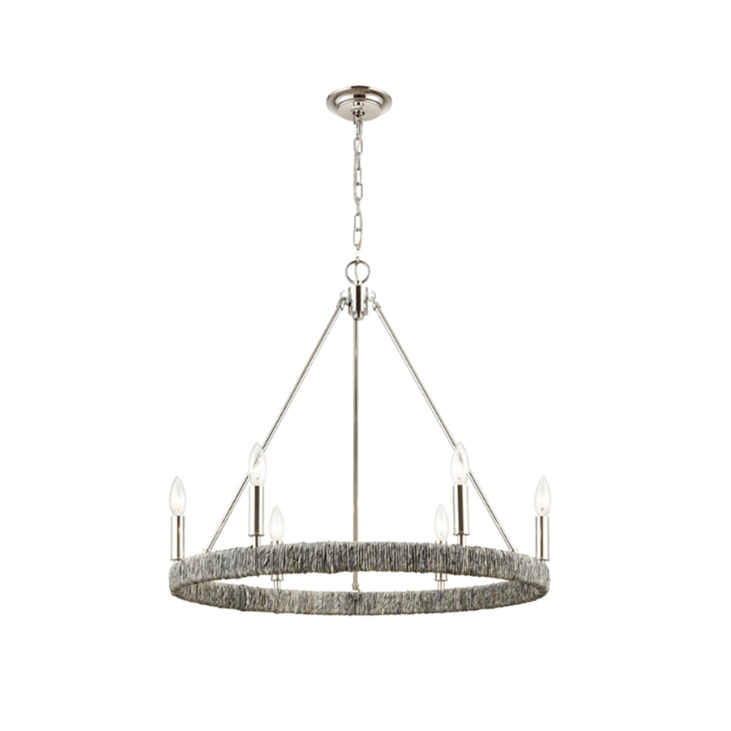 Abaca 27" Wide 6-Light Chandelier