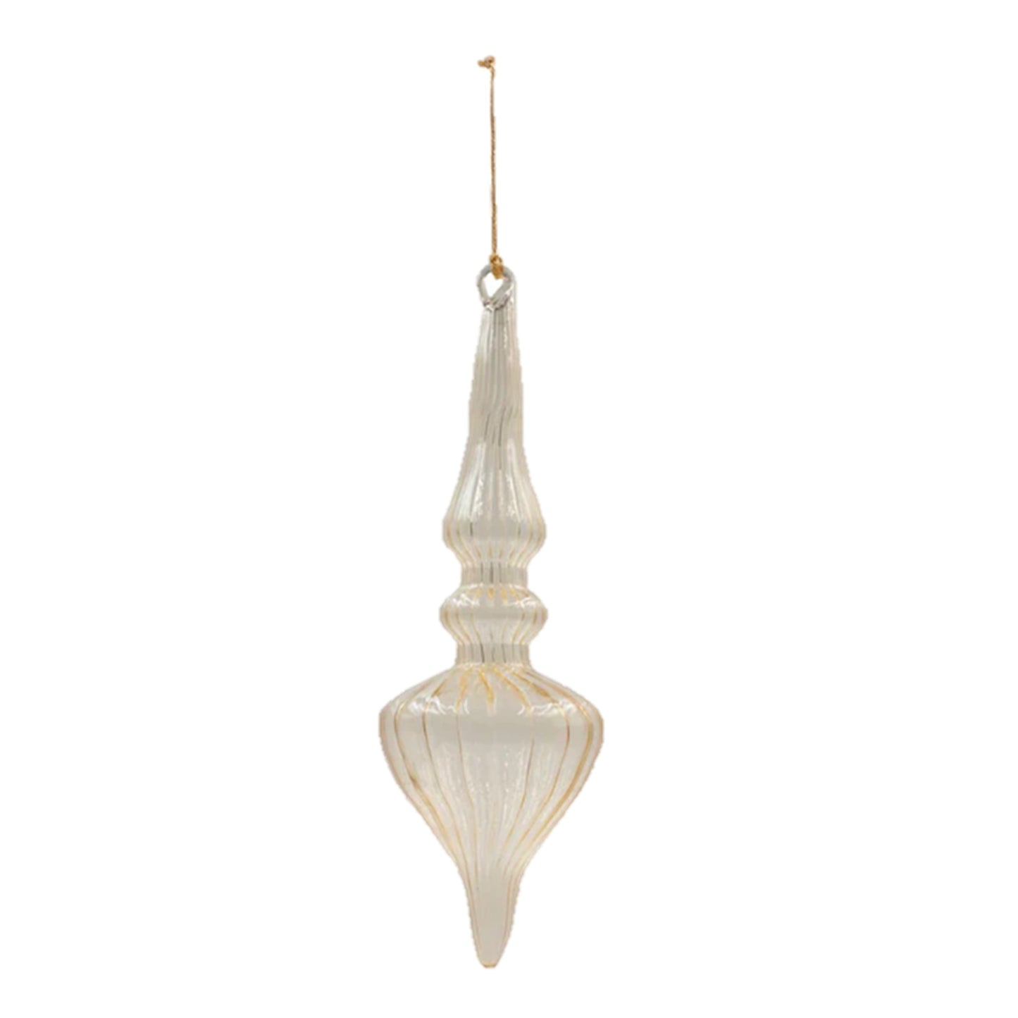 Blown Glass Finial Ornament, Butterscotch