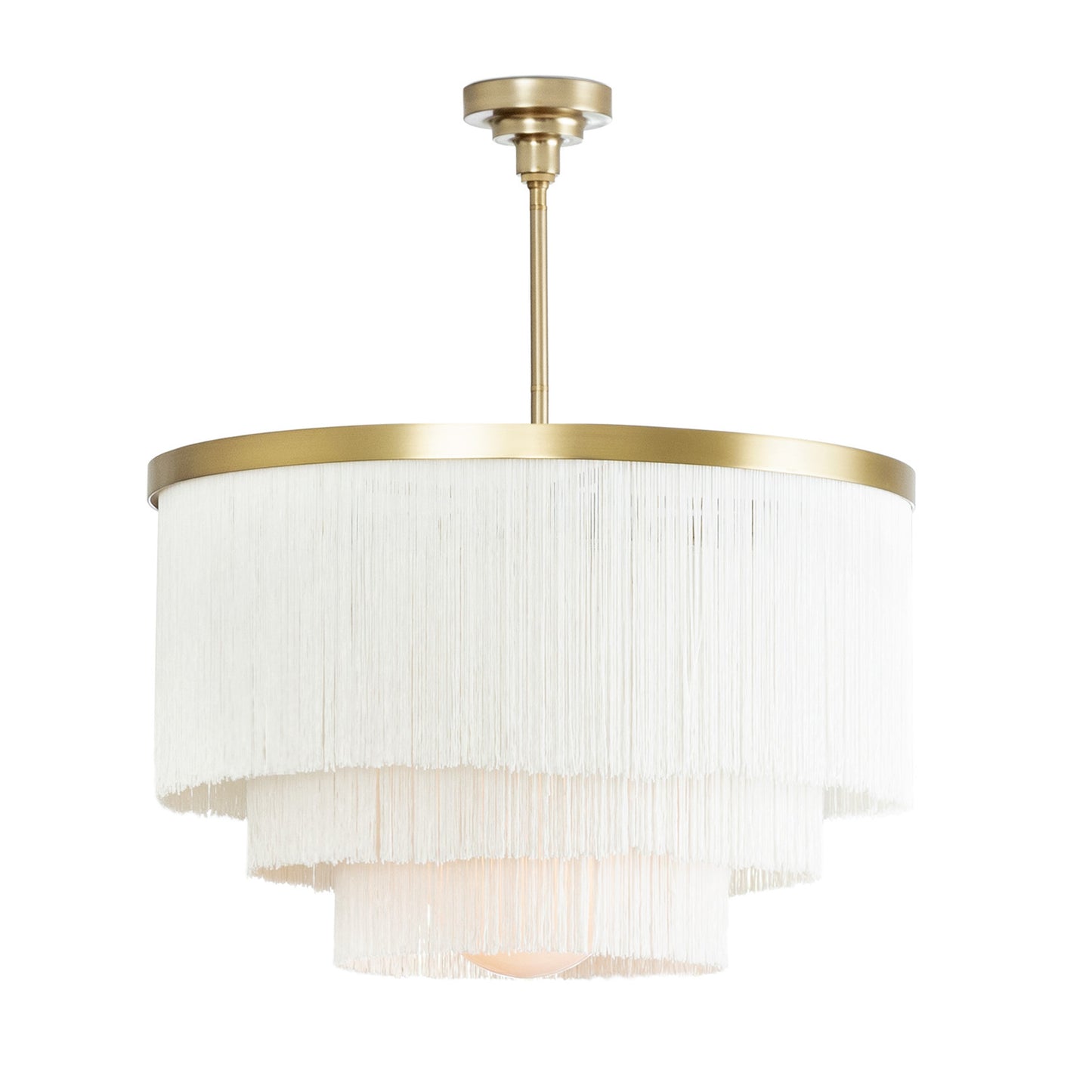 Cabaret Fringe Chandelier Ivory