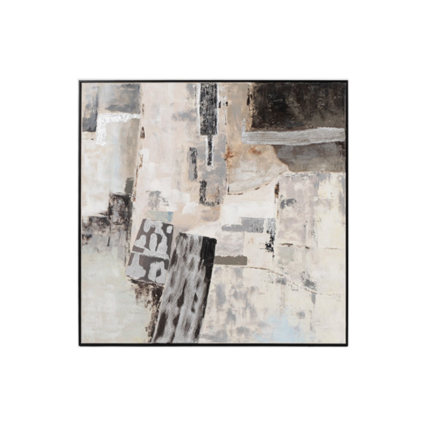 Framed Handpainted Abstract 51x51