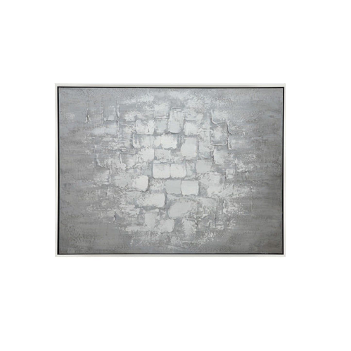 Handpainted Abstract Canvas, Gray 47x35