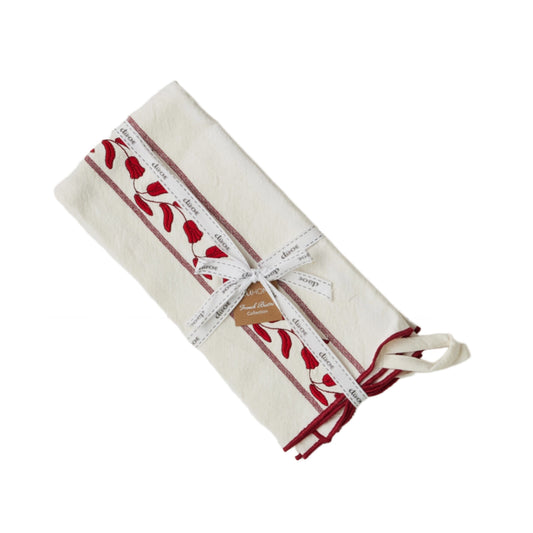 Kitchen Tea Towels, Merlot S/2