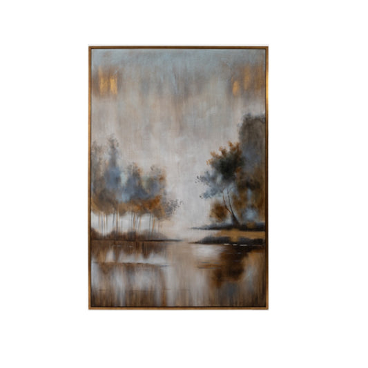 Framed Landscape Oil Painting, 74x50