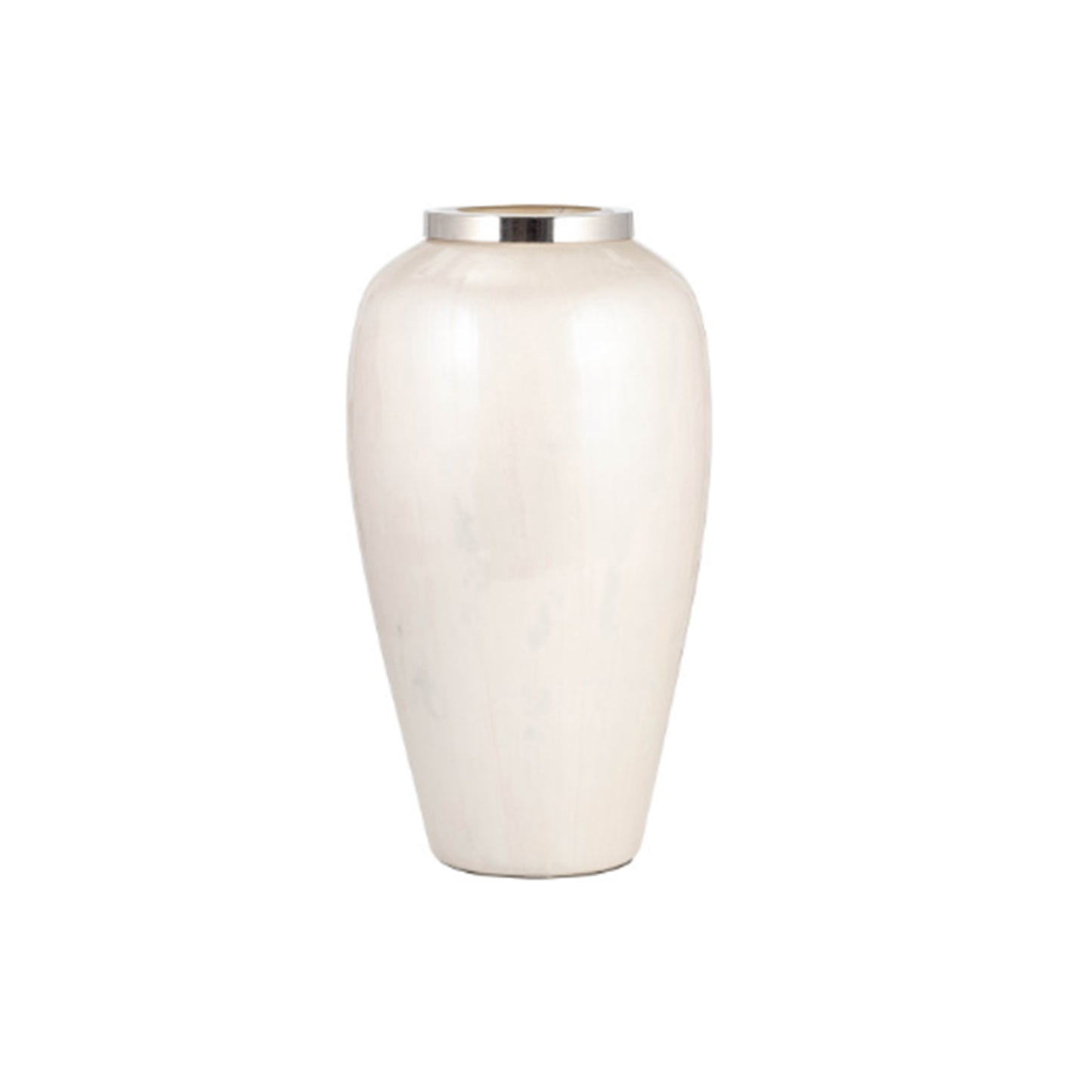 Pearl Vase w/ Polished Nickel Ring