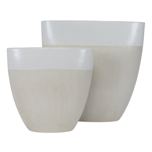 Contery Wide Vases-Set of 2