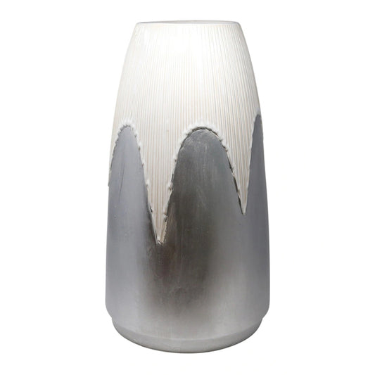 White/Gray Drip Vase