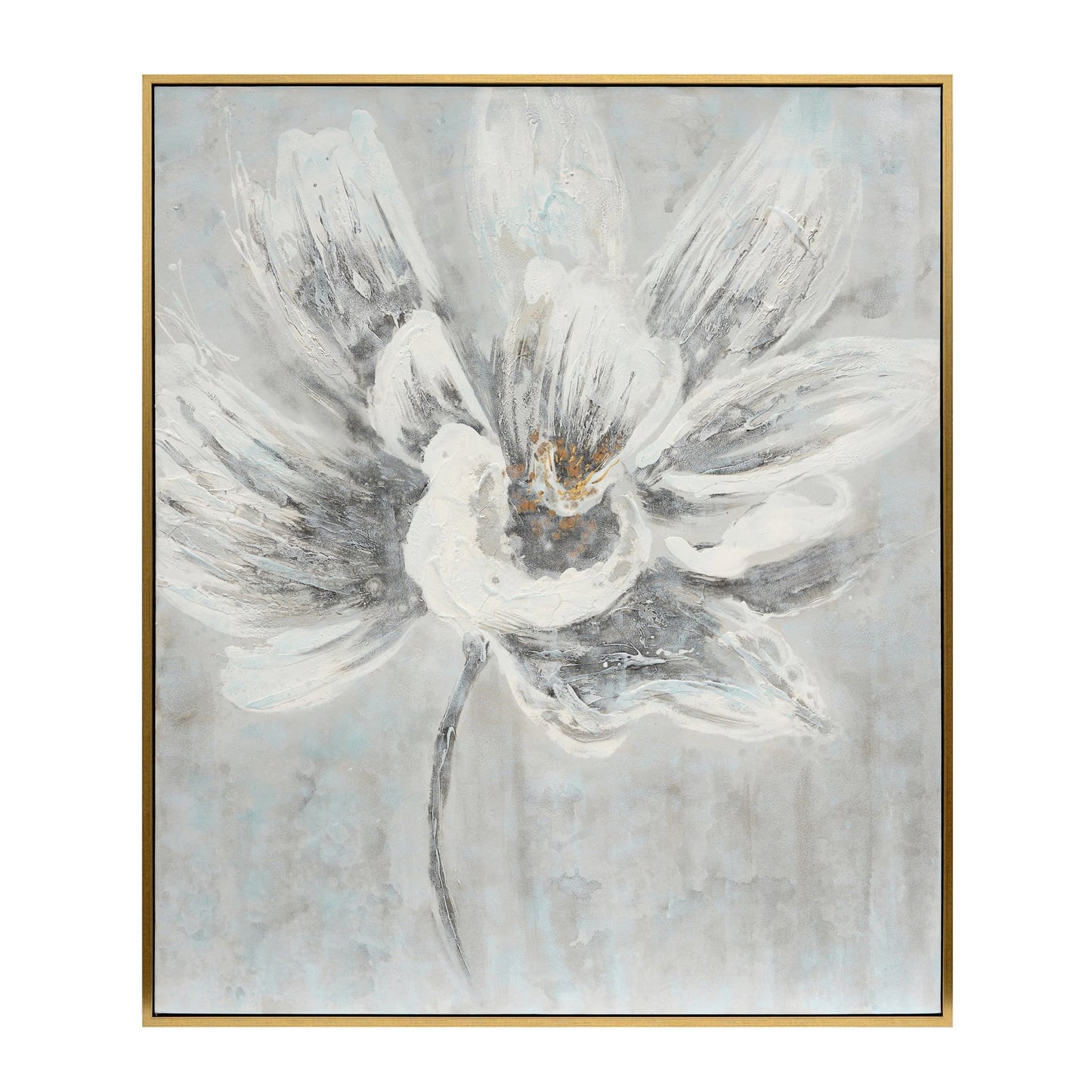 Flower Canvas on Gold Frame