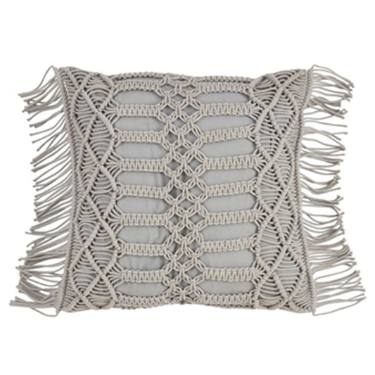 Hand Knotted Grey Pillow