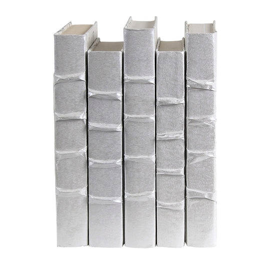 White Metallic with Script Cover Books