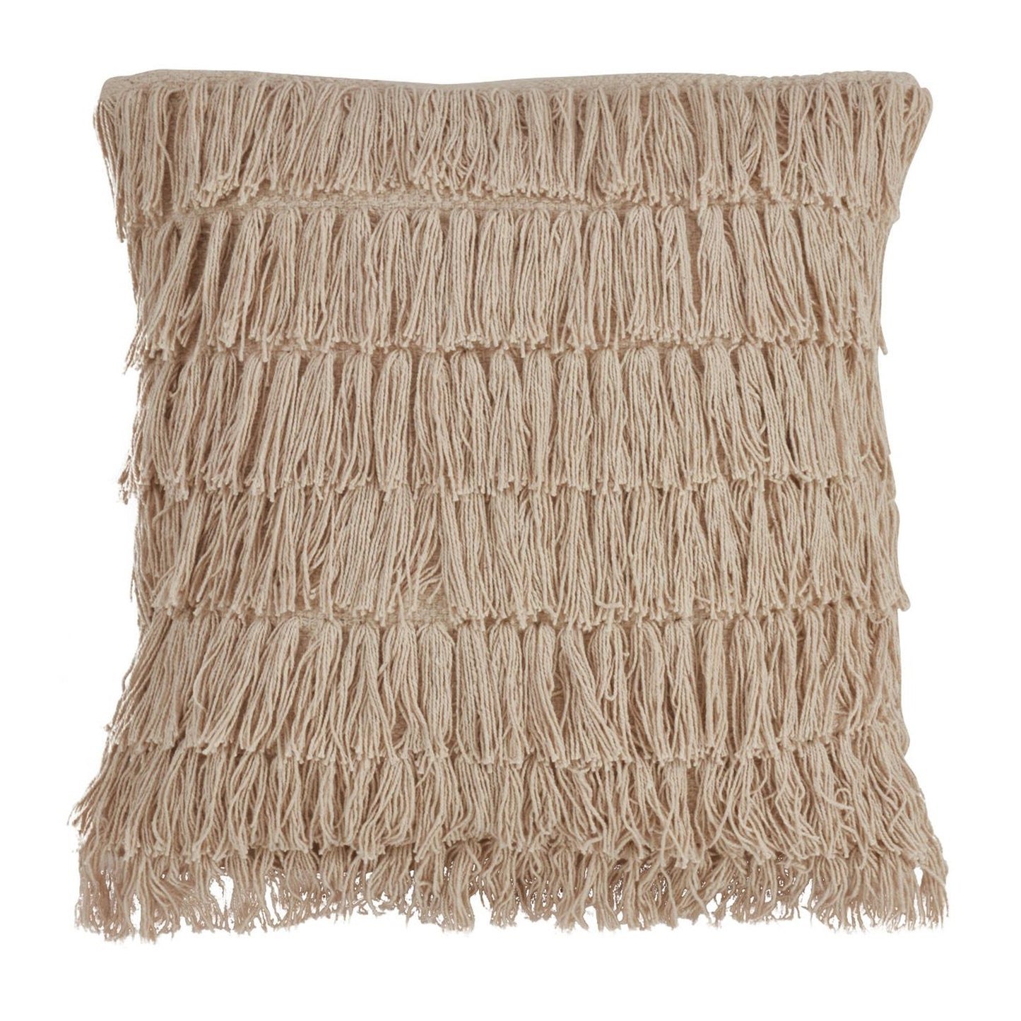 Woven Fringes Throw Pillow