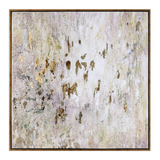 Golden Raindrops Hand Painted Canvas